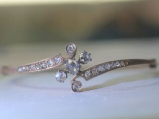 ビクトリアンブレスレット|約2ctダッチローズカットダイヤ(鑑定書付) 【商品番号4653】