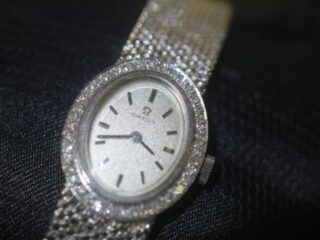 ビンテージオメガ（OMEGA）時計|1ctブリリアントカットダイヤ(鑑定書付) 【商品番号4606】