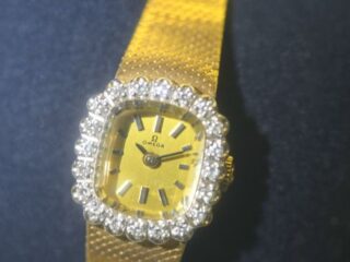 ビンテージオメガ（OMEGA）時計|約0.8ctブリリアントカットダイヤ (鑑定書付)【商品番号4622】