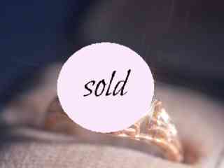 仏刻印アールデコ約3CTカボションカットエメラルドフィリグリーリング(鑑定書付)【ra130】