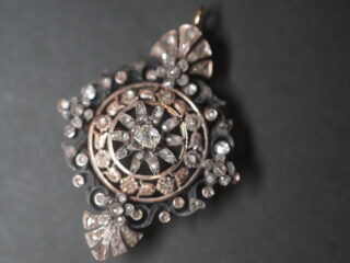 ビクトリアンブローチ＆ペンダント|オールドマインカットダイヤ(鑑定書付) 【商品番号4619】