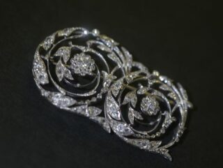 エドワーディアンブローチ|オールドヨーロピアンカットダイヤ(鑑定書付)【商品番号4630】