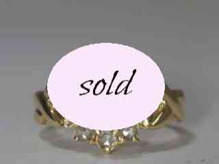 仏刻印アールデコ約1.7CTキャッツアイムーンストーンと約0.6CTローズカットダイヤ&フィリグリーリング(鑑定書付)【ra23】