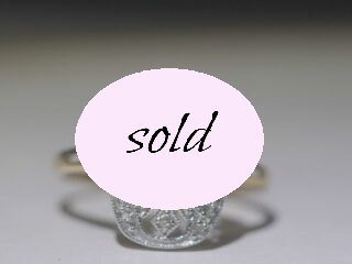 アールデコ約0.35ctローズカットダイヤ&フィリグリーリング【ra126】