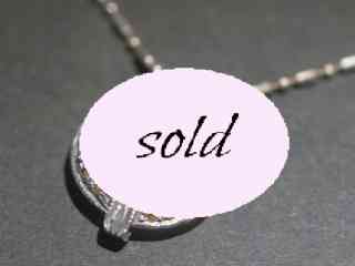 17石約0.32ctブリリアントカットダイヤヴィンテージペンダント【p153】