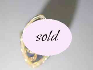 アールデコ約15CTサファイアと約0.25CTローズカットダイヤ &エナメルリング【ra142】