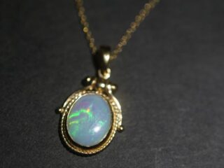 英刻印アールデコ約1.5ctオパールペンダント【p156】