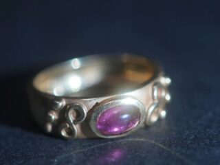 約0.65ctピンクトルマリンビンテージリング【ra160】