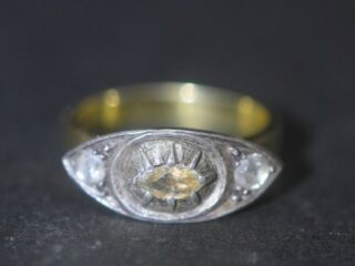 ジョージアン約0.7CTローズカットダイヤモンドリング【ra166】