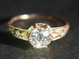 仏刻印1ctオーバーオールドマインカットダイアリング(鑑定書付)【ra167】