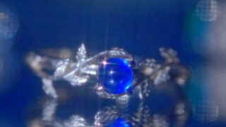英刻印アールデコ約0.7ct カボションカットサファイアリング【ra184】